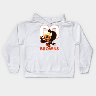 Go Browns! SkullyDawg Shadow Runner Logo Kids Hoodie